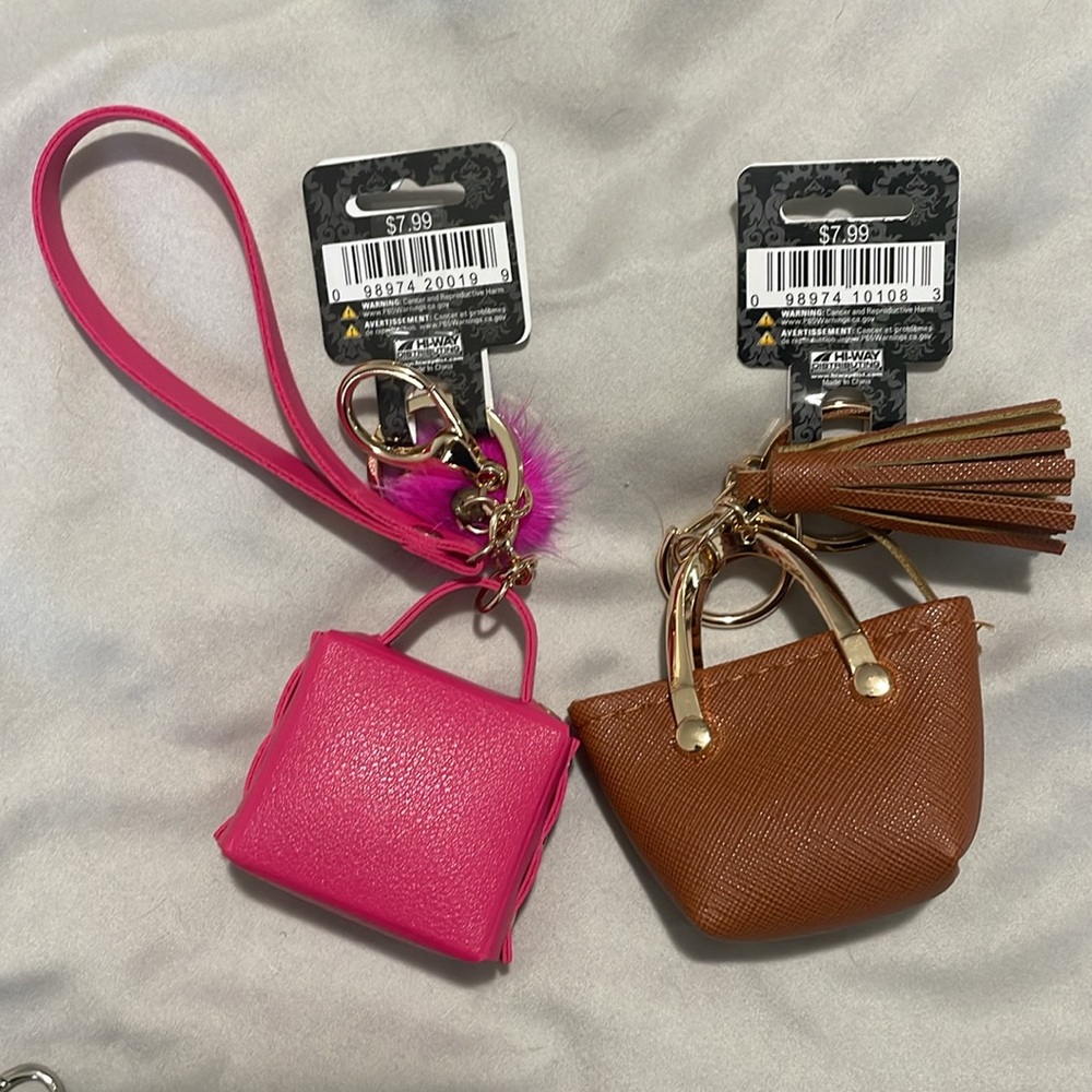 Women's Mini bag Charms and Keychain Set, NWT & NWOT Embossed & Detailed - Picture 5 of 15